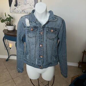 Cisono Ci Sono Denim Collection Jean Distressed Jacket - M